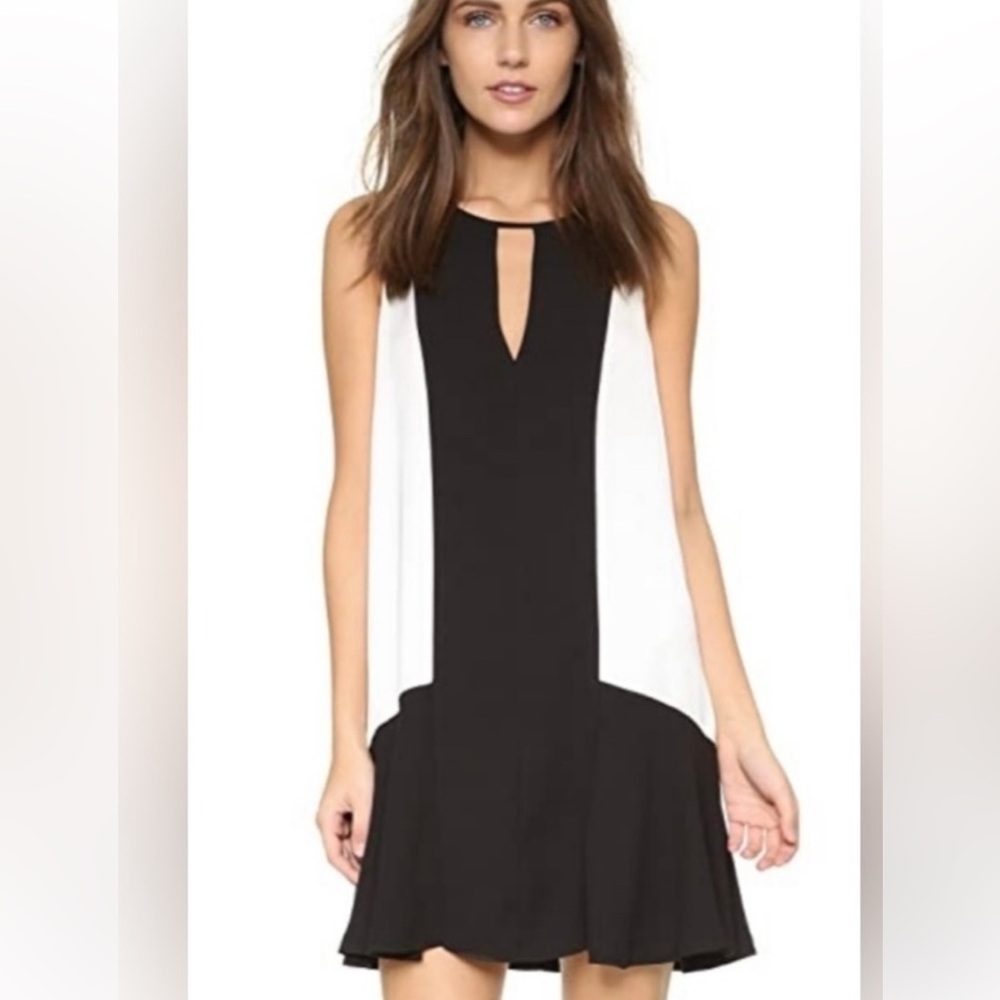 Parker black and white dress NWT